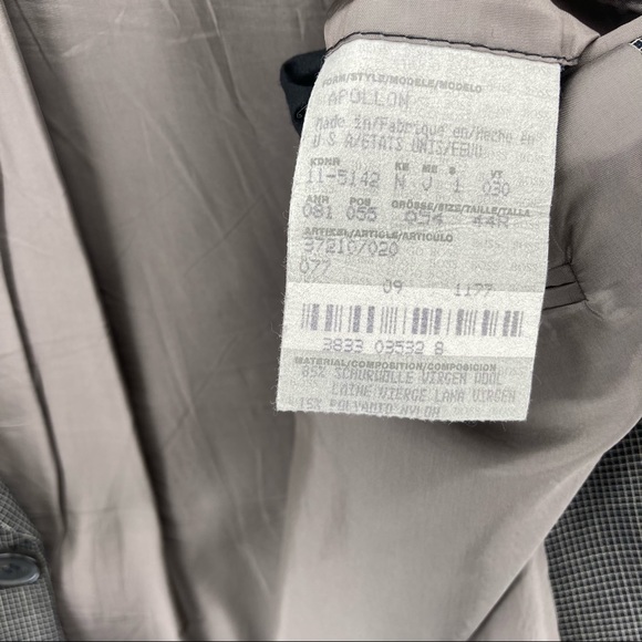 Hugo Boss Apollon Virgin Wool Checked Print Blazer - Picture 12 of 12